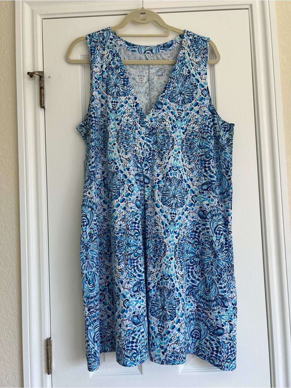 Lilly Pulitzer Amina Swing Dress in Call My Shell Phone, size XL, EUC
